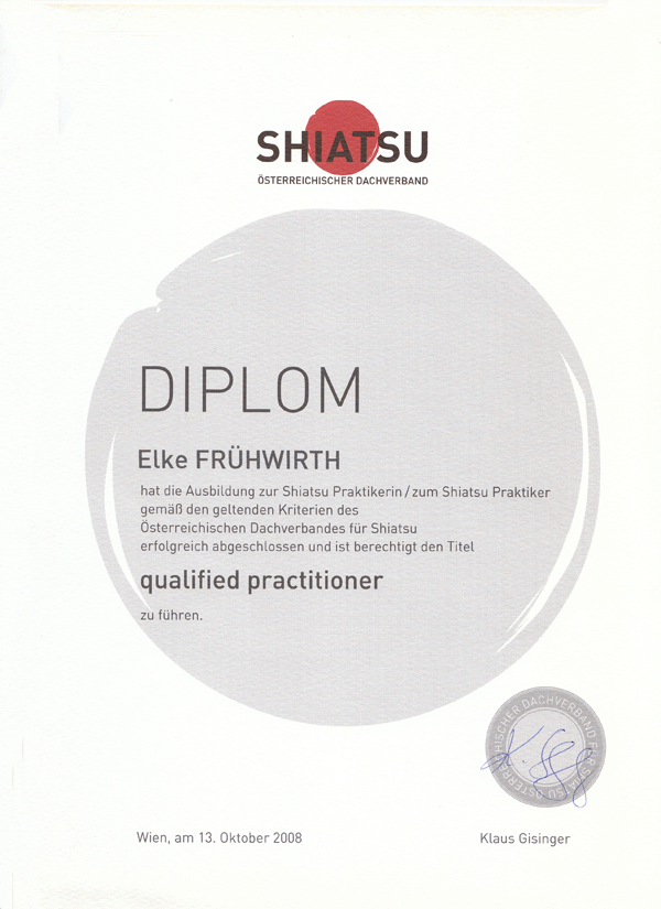 Shiatsu Diplom Österreich